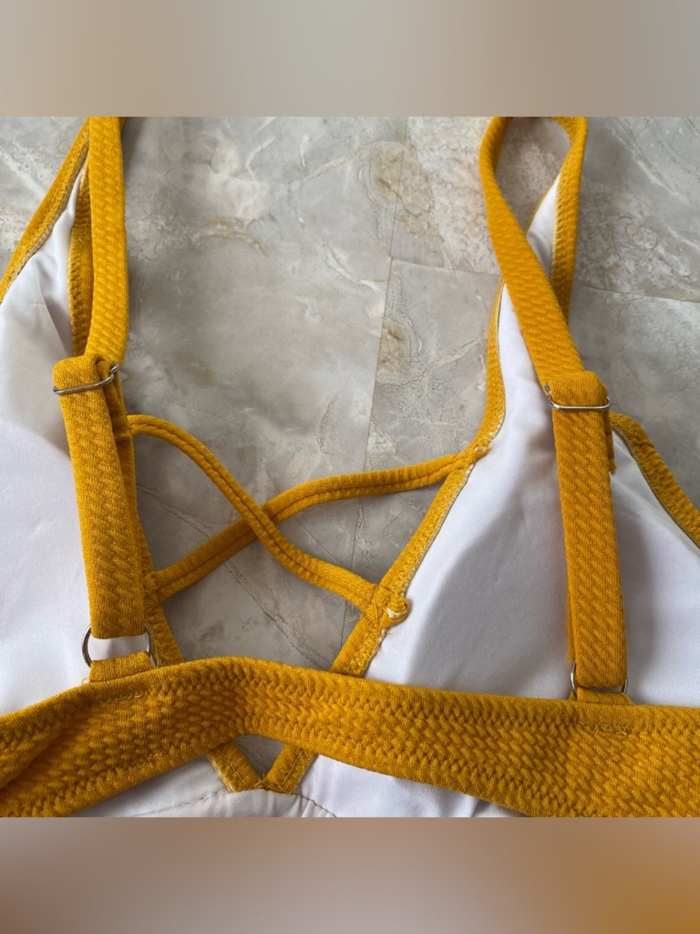 Cupshe Mustard Yellow Bikini Swim Top - Picture 6 of 7